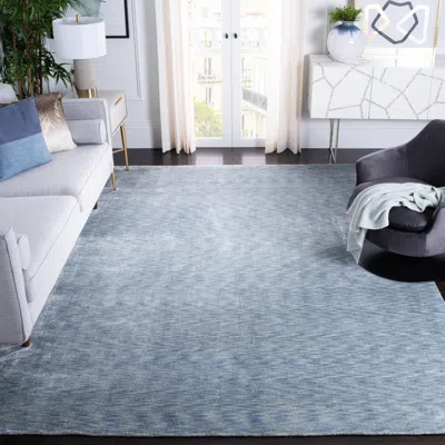 Safavieh Mirage Hand Made Area Rug, Blue / Multi Solid / Tonal Style Non-shedding In Blue