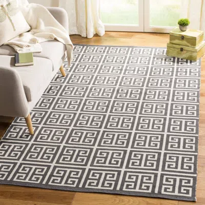 Safavieh Montauk Hand Made Area Rug, Dark Grey / Ivory Contemporary Style Non-shedding In Gray