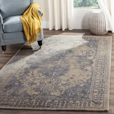 Safavieh Restoration Vintage Hand Made Area Rug, Blue / Grey Traditional Style Non-shedding In Blue