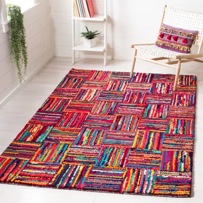 Safavieh Nantucket Hand Made Area Rug, Multi Bohemian Style Non-shedding In Multi