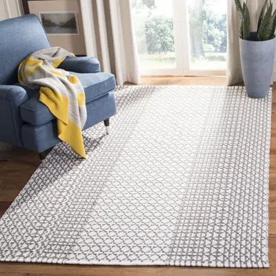 Safavieh Montauk Hand Made Area Rug, Grey / Ivory Contemporary Style Non-shedding In Gray