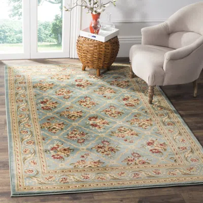 Safavieh Lyndhurst Machine Made Area Rug, Blue / Blue Traditional Style Easy Care In Multi
