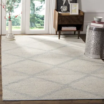Safavieh Montauk Hand Made Area Rug, Light Blue Contemporary Style Non-shedding In Neutral