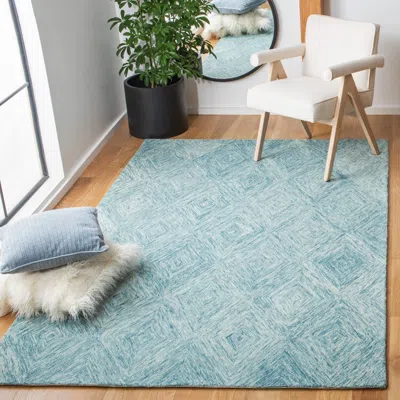 Safavieh Metro Hand Made Area Rug, Light Blue Contemporary Style Non-shedding In Blue
