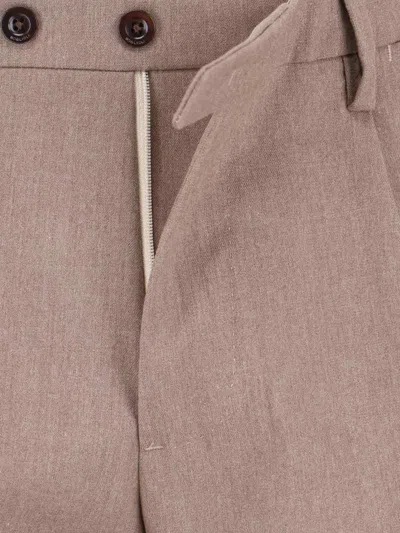 Boglioli Tailored Double-breasted Suit With Notched Lapel And Textured Fabric In Neutral