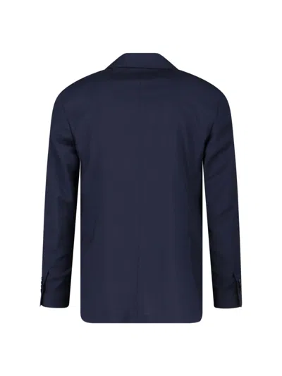 Lardini Tailored Two-button Blazer And Slim-fit Trousers Set In Blue