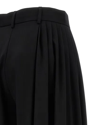 Giuseppe Di Morabito Trousers Tailored With Belt Loops Pleated Design Wide Leg In Black