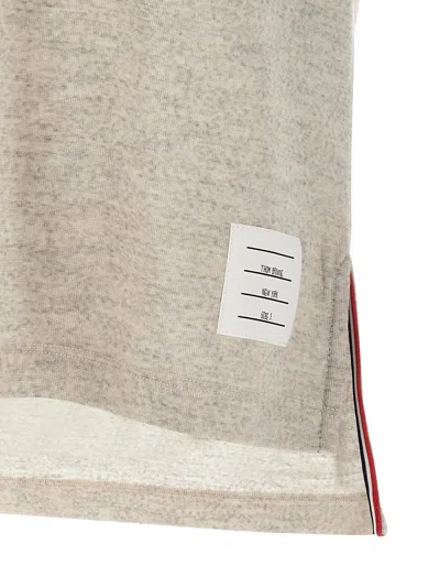 Thom Browne '4bar' Detail Polo Shirt In Gray