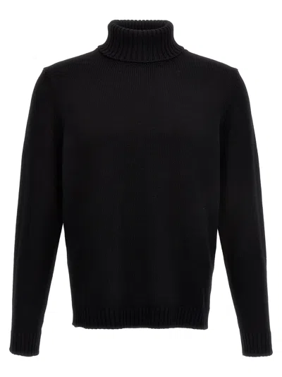 Zanone Virgin-wool Sweater In Black
