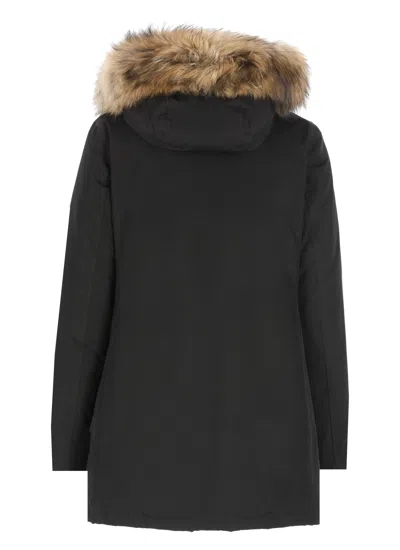 Woolrich Arctic Parka Detachable Fur In Black
