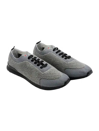 Kiton Tech Fabric Sneakers In Grey