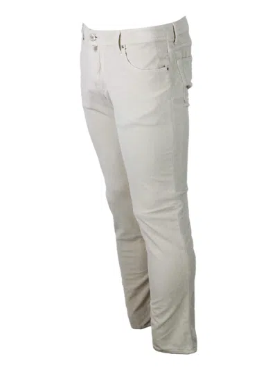 Jacob Cohen White Cotton Trousers In White