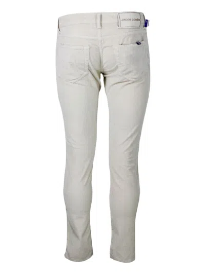 Jacob Cohen White Cotton Trousers In White