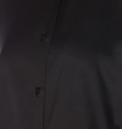 Tom Ford Stretch Silk Satin Relaxed Fit Shirt Clothing In Black