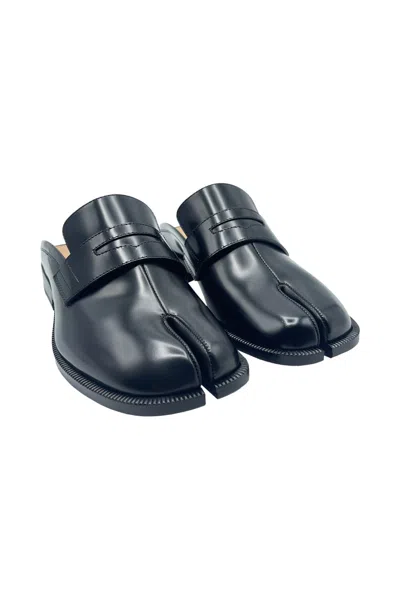 Maison Margiela Woman Black Flats In Gray