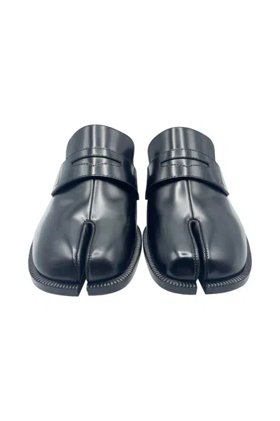 Maison Margiela Woman Black Flats In Gray