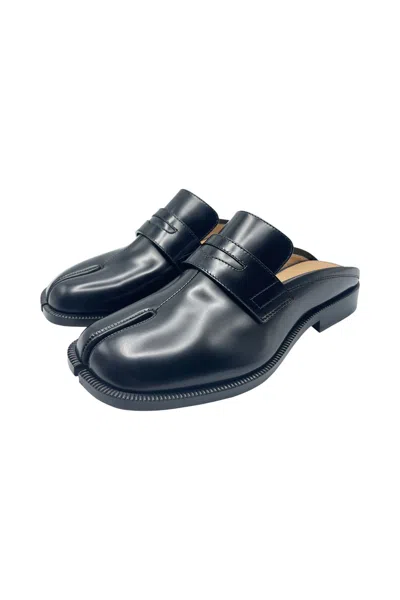 Maison Margiela Woman Black Flats In Gray