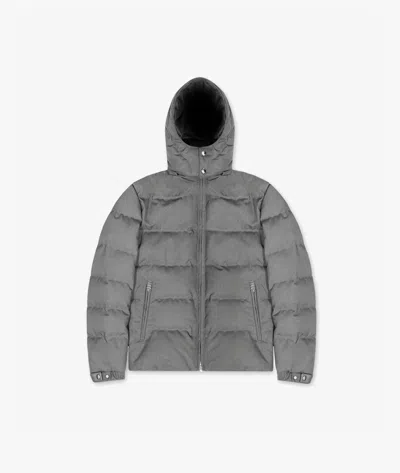 Larusmiani Quilted Down Jacket Ande Fleece In Gray