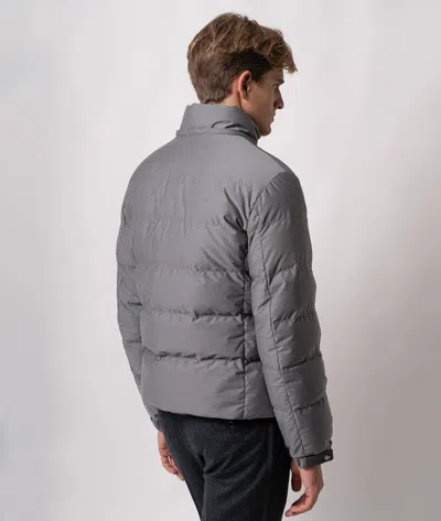 Larusmiani Quilted Down Jacket Ande Fleece In Gray