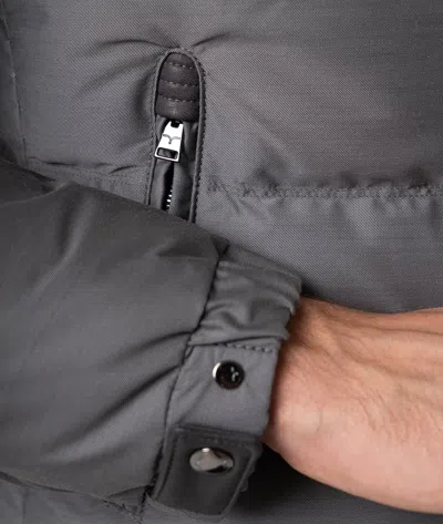 Larusmiani Quilted Down Jacket Ande Fleece In Gray