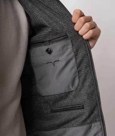 Larusmiani Quilted Down Jacket Ande Fleece In Gray