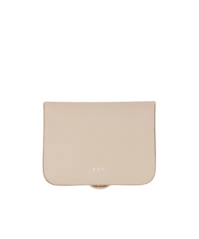 Apc Beige Josh Coin Wallet In Neutral