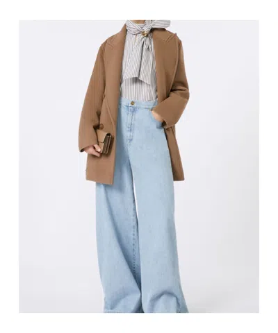 Max Mara Coats Brown In Brown