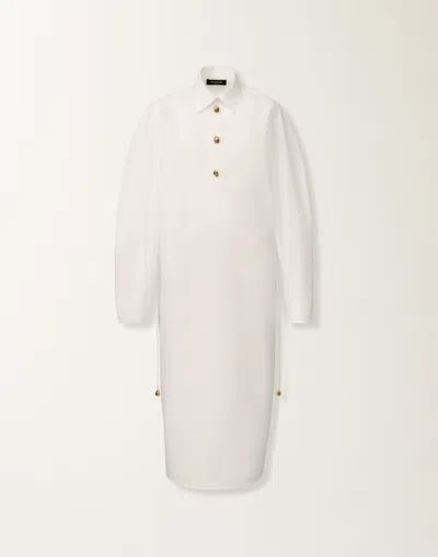 Fabiana Filippi Drawstring Button-fastening Midi Shirt Dress In Animal Print