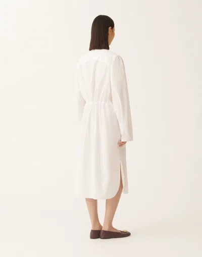 Fabiana Filippi Drawstring Button-fastening Midi Shirt Dress In Animal Print