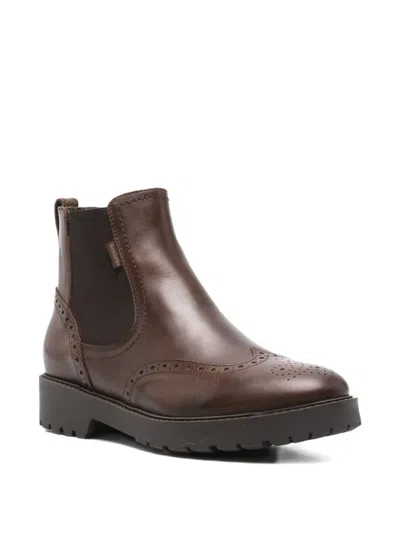 弹性拼接皮质短靴