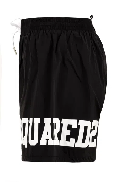Dsquared2 Midi Boxer With Logo In Black