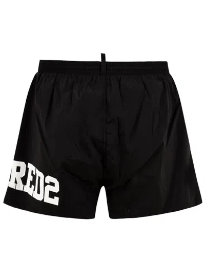 Dsquared2 Midi Boxer With Logo In Black