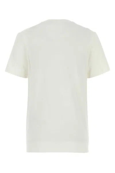 Jil Sander Short-sleeve T-shirt With Centered Logo Detail In White