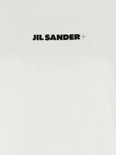 Jil Sander Short-sleeve T-shirt With Centered Logo Detail In White
