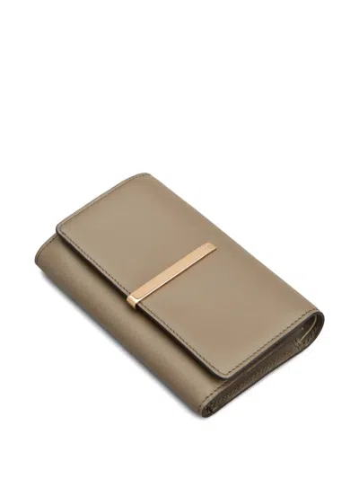 Tod's Portemonnaie Mit Metallic-steg In Brown