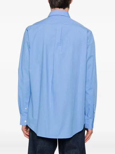 Polo Ralph Lauren Stretch Cotton Shirt In Blue