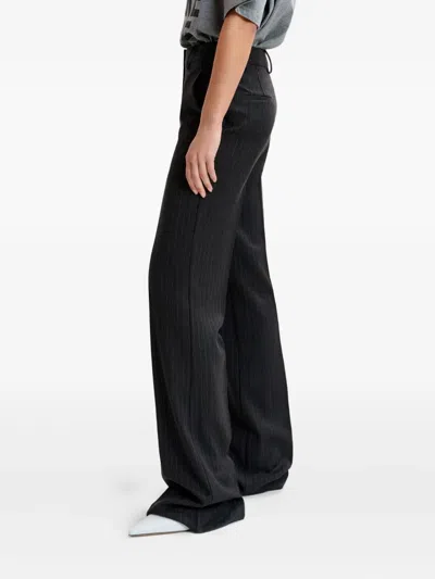 Essentiel Antwerp Invade Pinstripe Flared Trousers In Blue