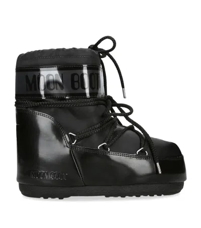 Moon Boot Classic Low Glance Lace-up Snow Boots In Black