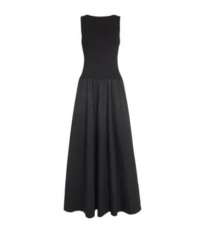 St Agni Cut Away Maxi Dress In Black