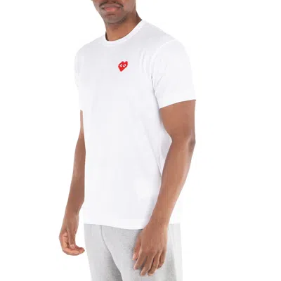 Comme Des Garçons Cdg Play Invader Heart Pixel T-shirt In White