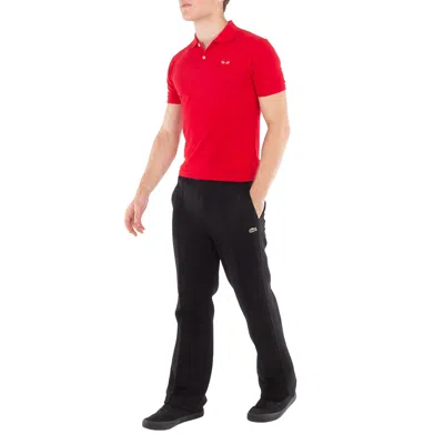 Comme Des Garçons Cdg Play Embroidered Red Heart Polo Shirt In Red