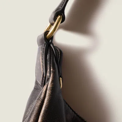 Miu Miu Zip Front Gold Side Top Handle In Brown