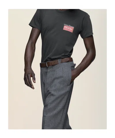 Maison Margiela Overdyed Cotton I M A Fan T-shirt In Black