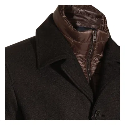 Herno Button-fastening Detachable-liner Coat In Black