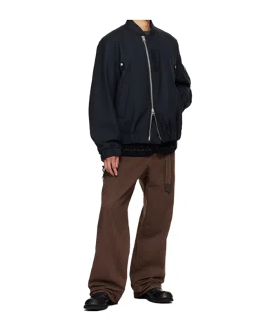 Sacai Brown Belted Jeans In Brown