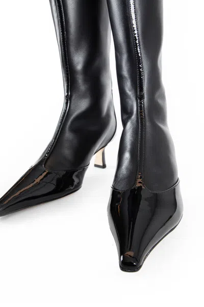 Aeyde Black Alexis Dual-tone Tall Boots In Black