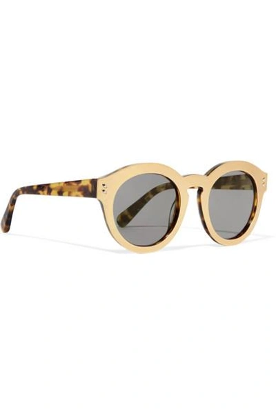 Shop Stella Mccartney Round-frame Gold-tone And Acetete Sunglasses
