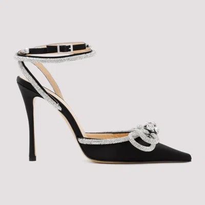 Mach &amp; Mach Double Bow Satin Pumps In Black