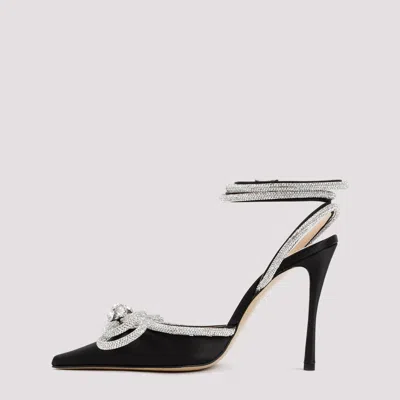 Mach &amp; Mach Double Bow Satin Pumps In Black