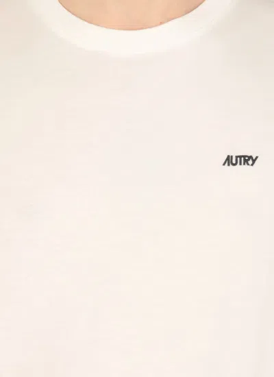 Autry Embroidered Logo T Shirt In White